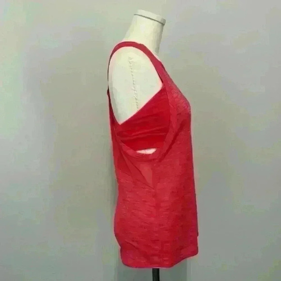 Lululemon Work The Circuit Tank Heathered Lush Coral Workout Top With Sports Bra - Picture 9 of 14